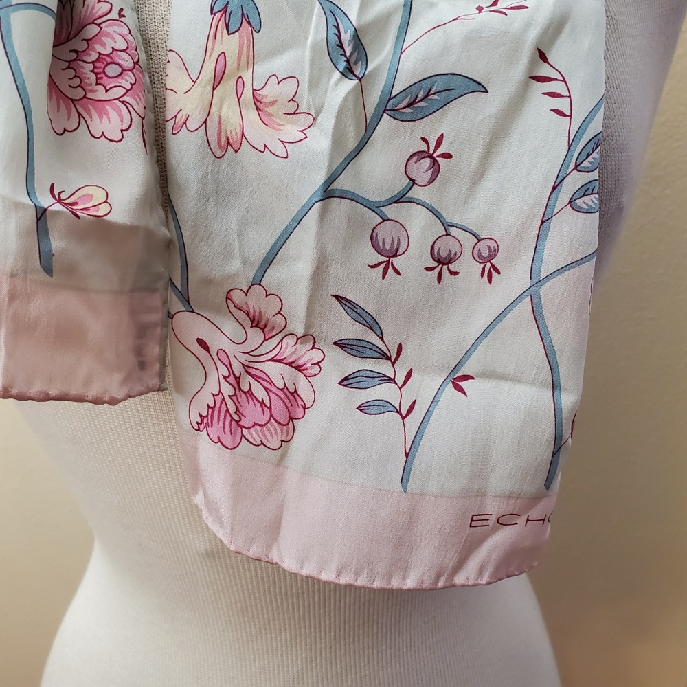 Echo Silk Floral Rectangle Scarf - image 3